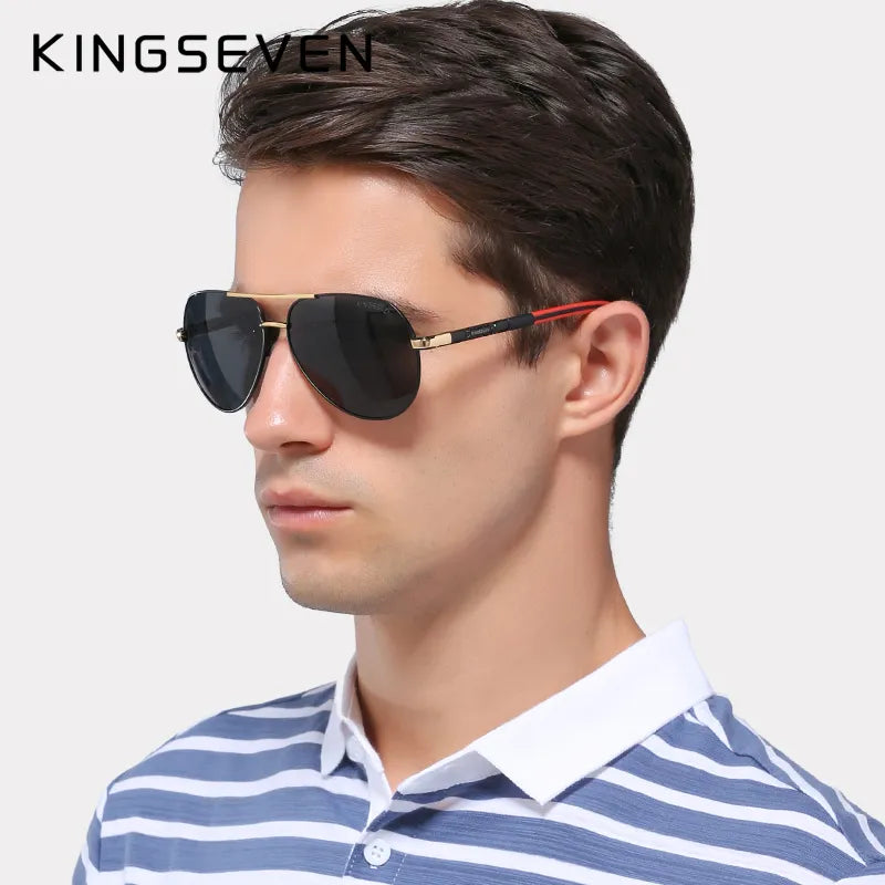 KINGSEVEN Vintage Aluminum Polarized Sunglasses