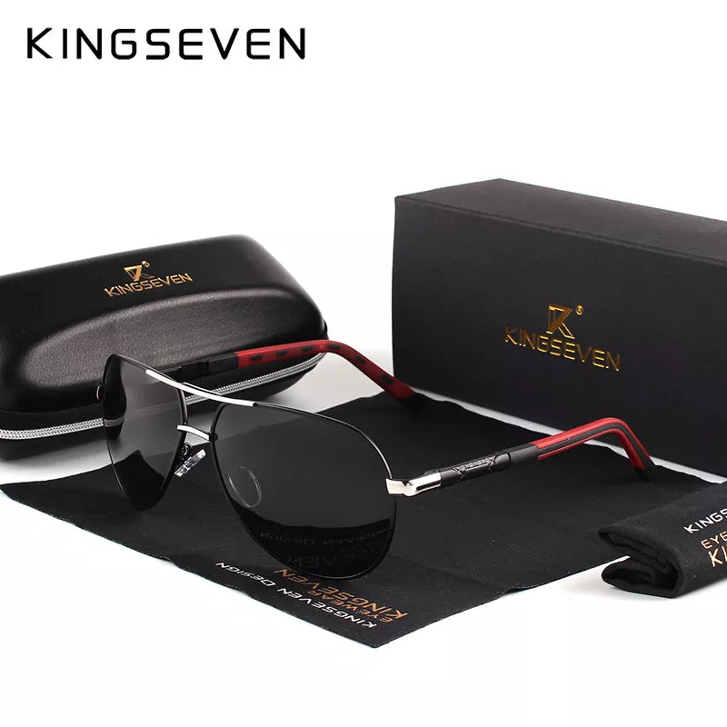 KINGSEVEN Vintage Aluminum Polarized Sunglasses