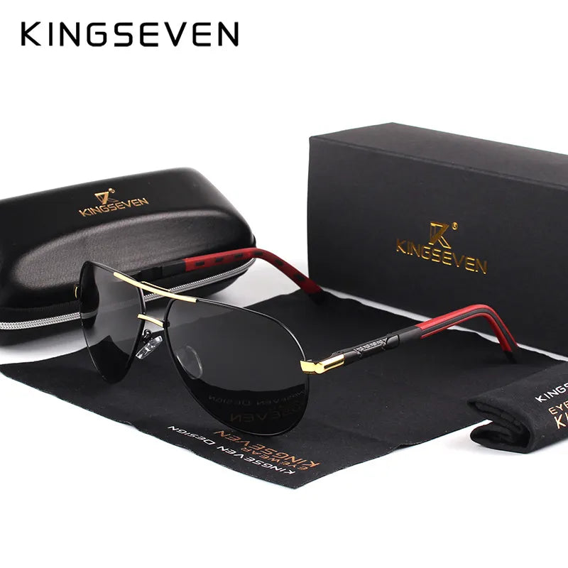 KINGSEVEN Vintage Aluminum Polarized Sunglasses